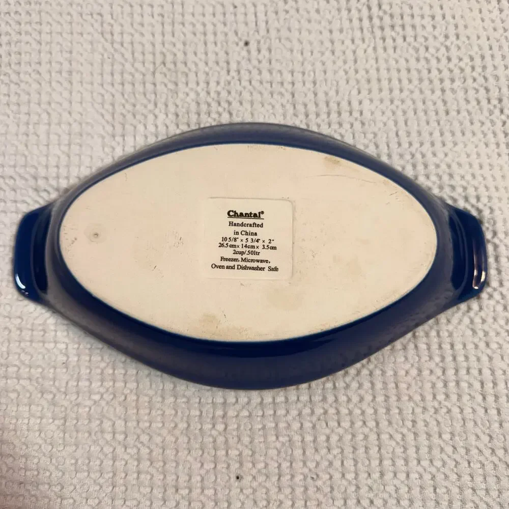 Chantal Blue Ceramic Stoneware Baking Dish